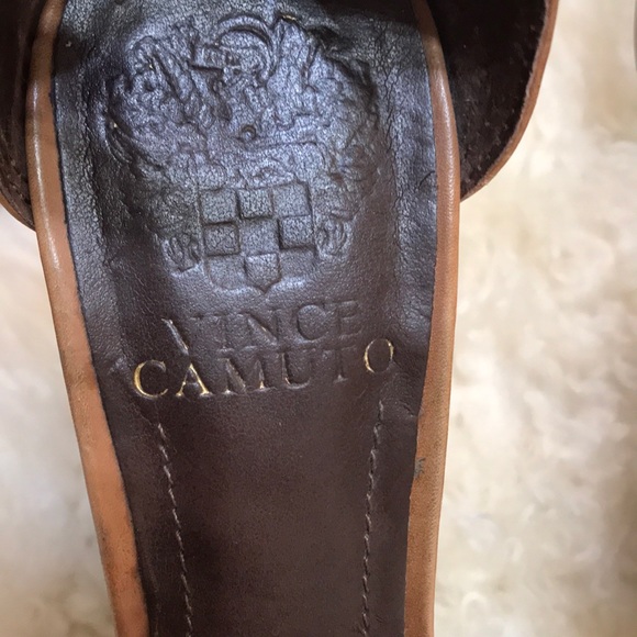 Leather Vince Camuto platform wedge heels - Picture 7 of 9